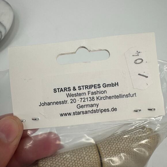 NWT Stars & Stripes Old Style western suspenders Clip white - Picture 4 of 4